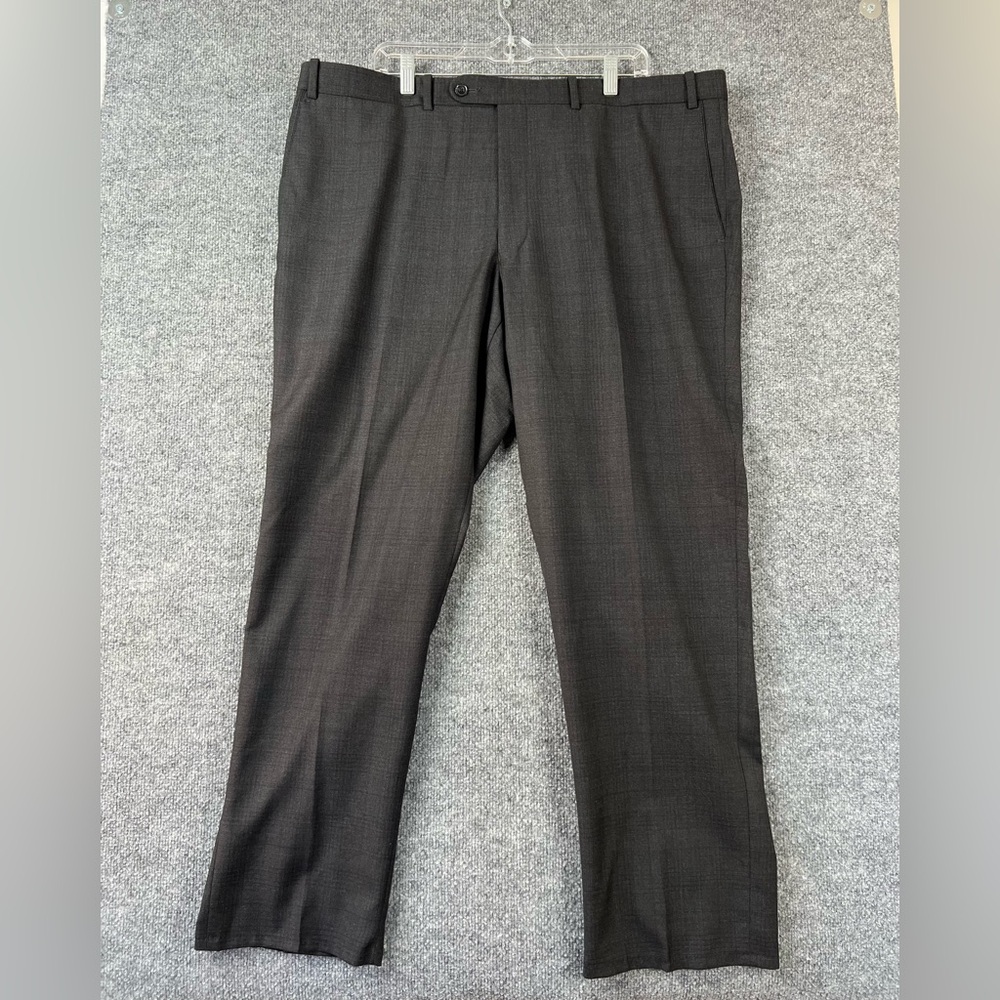 Peter Millar Men's Dress Pants Sz 42x30 Dark Blue Subtle Plaid Pants Work Formal